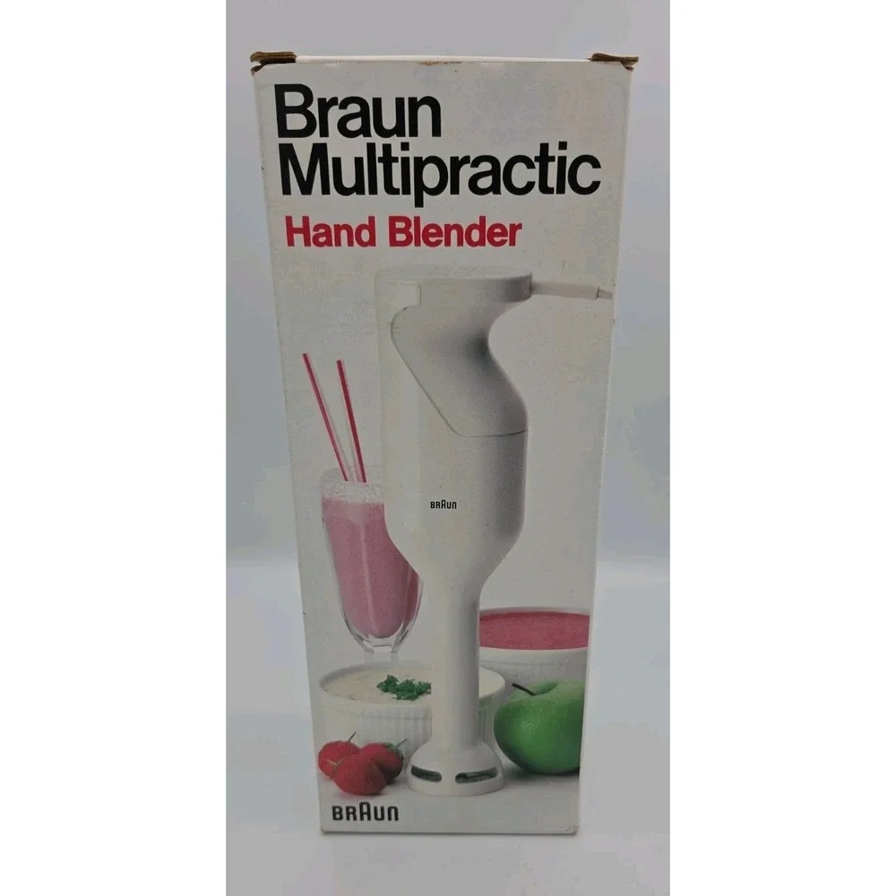 Vtg Braun Multipractic Hand Blender in Original Box MR30 with Paperwork Tested